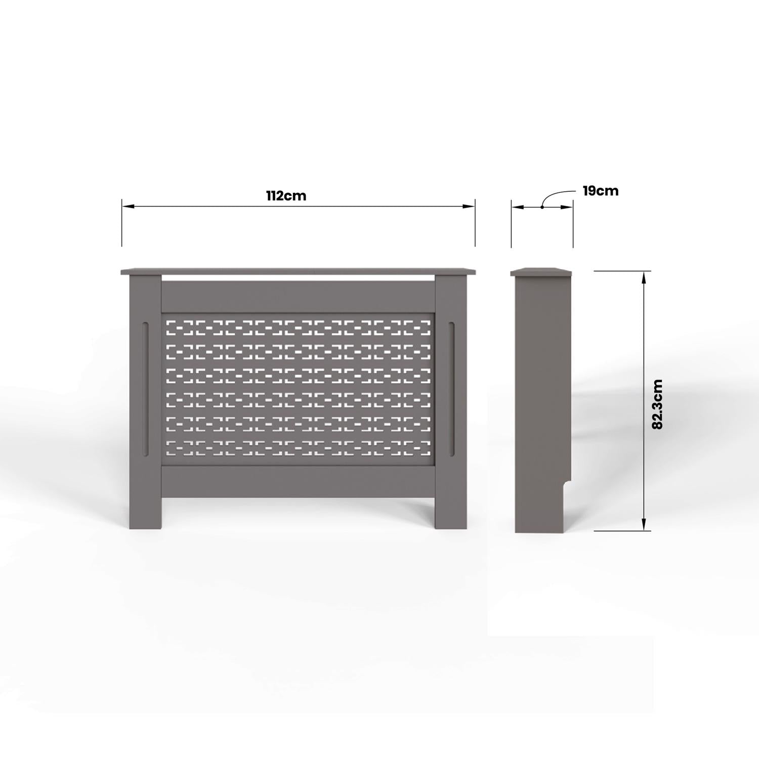 FWStyle Geometric Pattern Medium Grey Radiator Cover