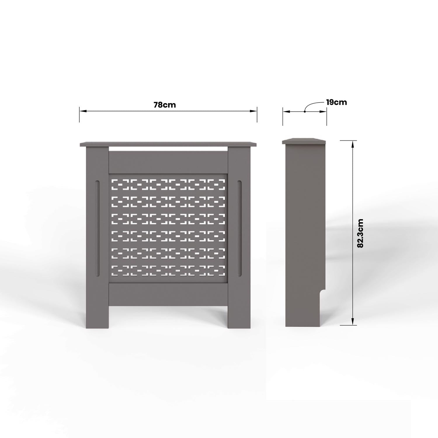 FWStyle Geometric Pattern Small Grey Radiator Cover