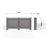FWStyle Geometric Pattern Extra Large Grey Radiator Cover