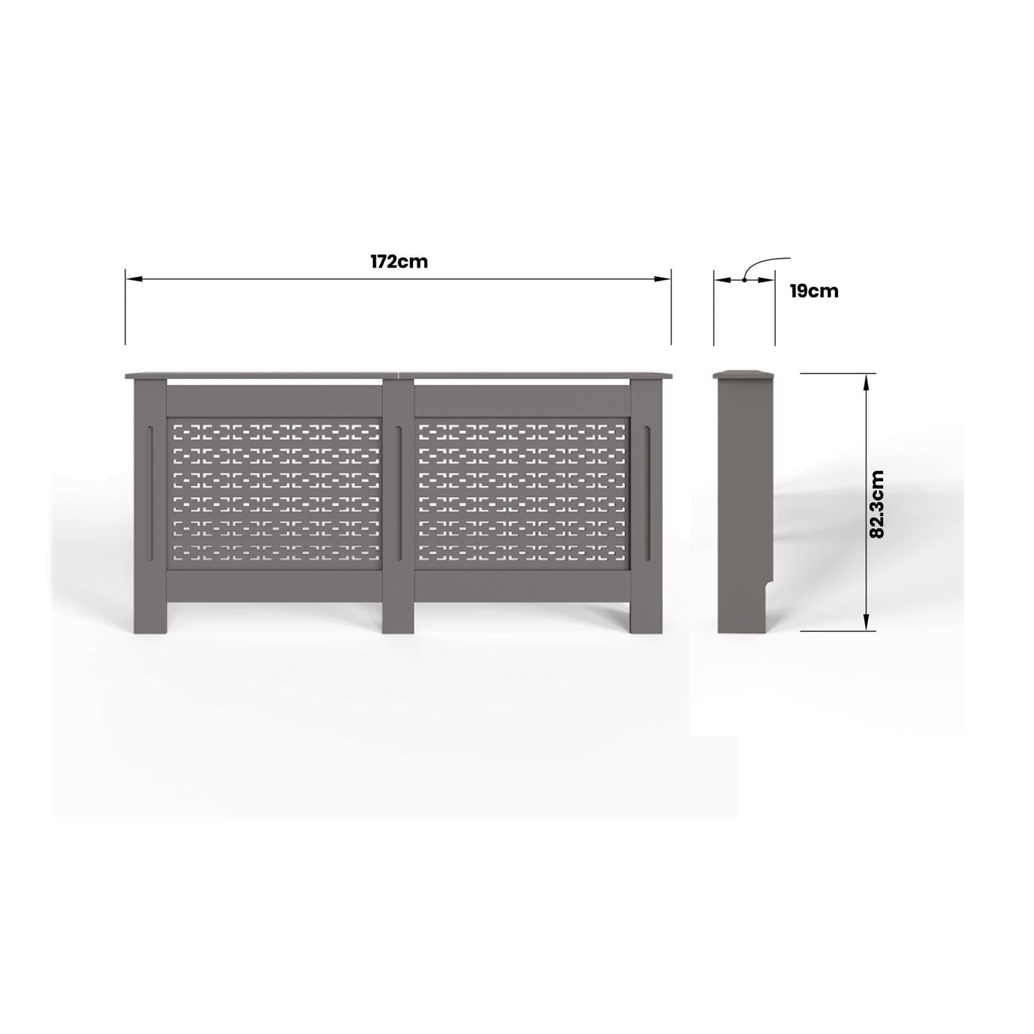FWStyle Geometric Pattern Extra Large Grey Radiator Cover
