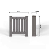 FWStyle Vertical Slat Small MDF Grey Radiator Cover