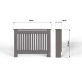 FWStyle Vertical Slat Medium MDF Grey Radiator Cover