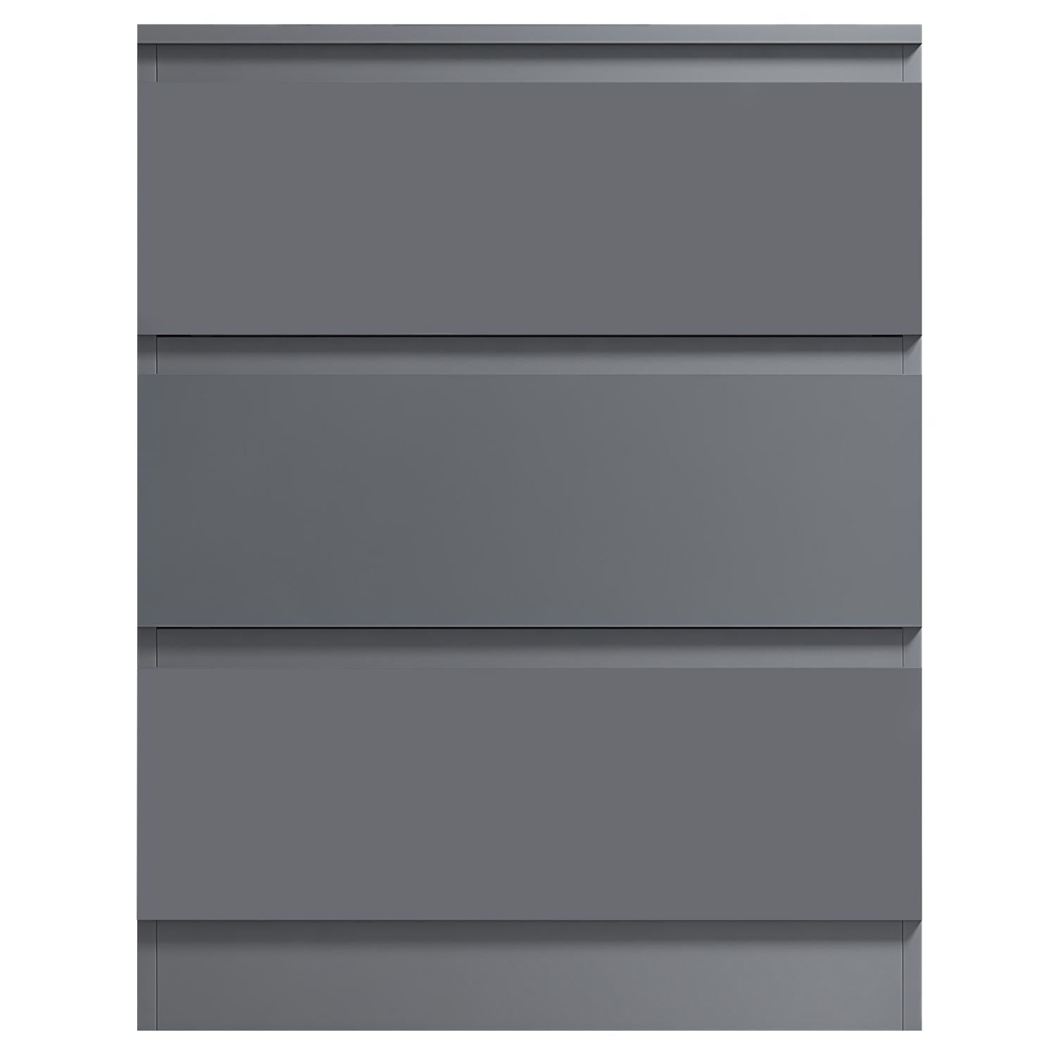 FWStyle Stora 3 Drawer Chest of Drawers - Matt Dark Grey