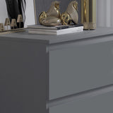 FWStyle Stora 3 Drawer Chest of Drawers - Matt Dark Grey