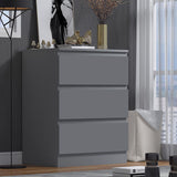 FWStyle Stora 3 Drawer Chest of Drawers - Matt Dark Grey
