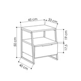 Pal Modern Nightstand White