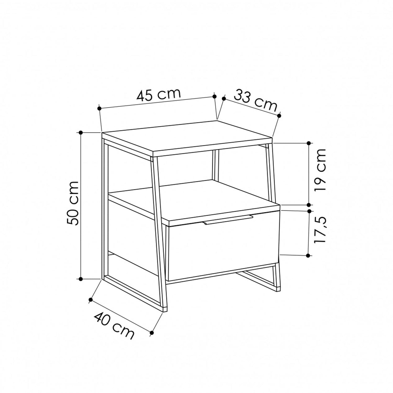 Pal Modern Nightstand Oak