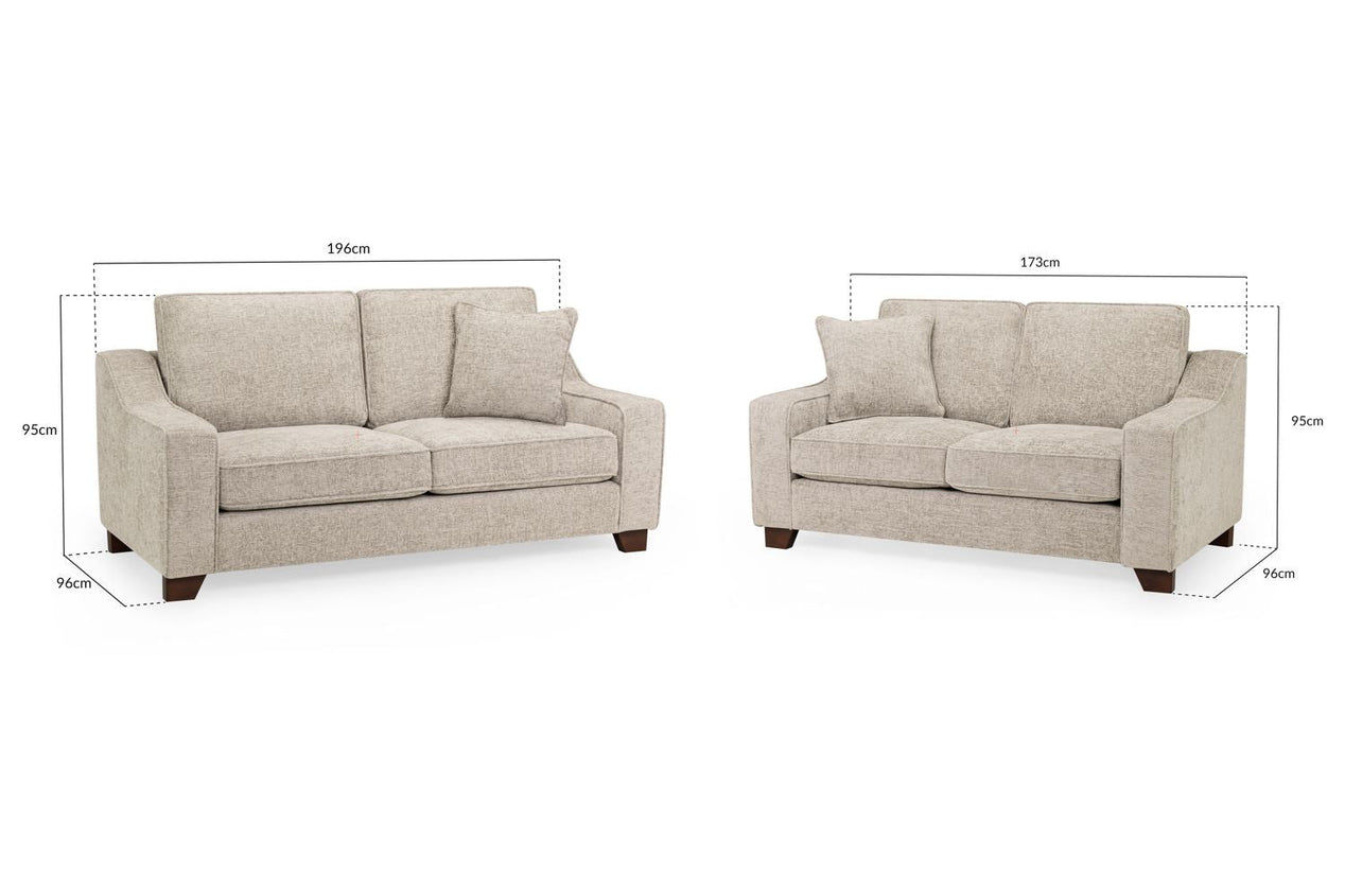 Nebraska Sofa Stone 3+2 Set