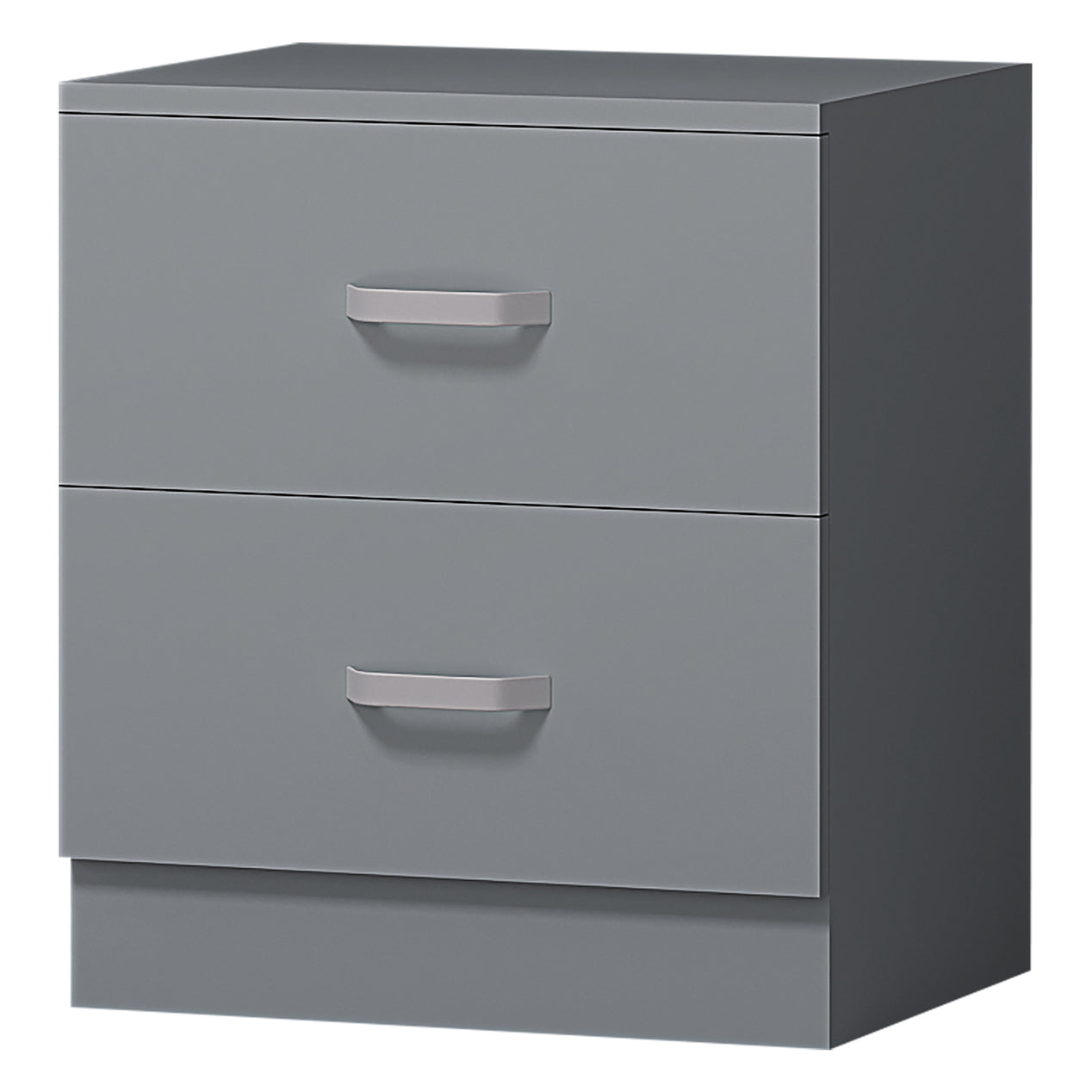 FWStyle Tunis 3 Piece Bedroom Furniture Set - Matt Grey - Wardrobe + Chest + Bedside