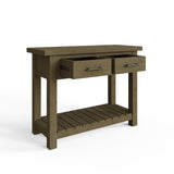 Saltash 2 Drawer Console Table - Solid Reclaimed Natural Pine