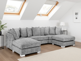 Bishop Scatterback Sofa Platinum U Shape Corner