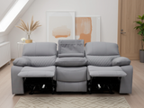 Orla Electric Recliner Sofa Grey 3 Seater