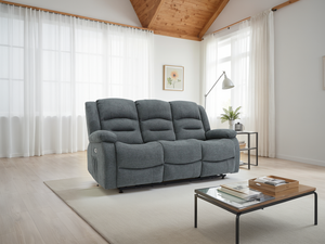 Alva Electric Recliner Sofa Graphite 3 Seater