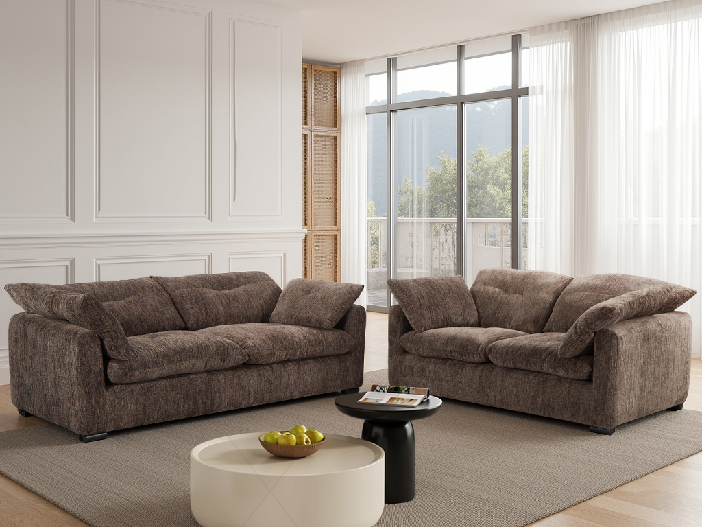 Quetta Sofa Brown 3+2 Set