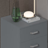 FWStyle Tunis 3 Drawer Bedside Chest Matt Grey