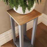 Taberno Oak End Side Table Dove Grey