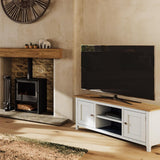 Taberno Oak 2 Door TV Unit Linen White