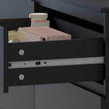 FWStyle Stora 8 Drawer Wide 4+4 Chest Of Drawers - Matt Black