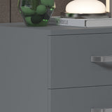 FWStyle Tunis 3 Drawer Bedside Chest Matt Grey
