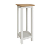 Taberno Oak End Side Table Linen White