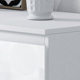 FWStyle Stora 8 Drawer Wide 4+4 Chest Of Drawers - White Gloss Front