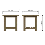 Saltash Lamp Side Table - Solid Reclaimed Natural Pine