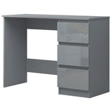 FWStyle Stora 3 Drawer Dressing Table - Grey Gloss Front