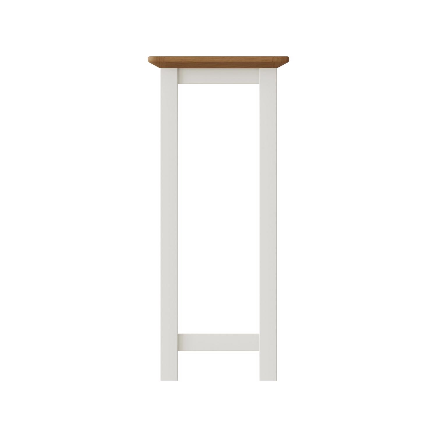 Taberno Oak End Side Table Linen White
