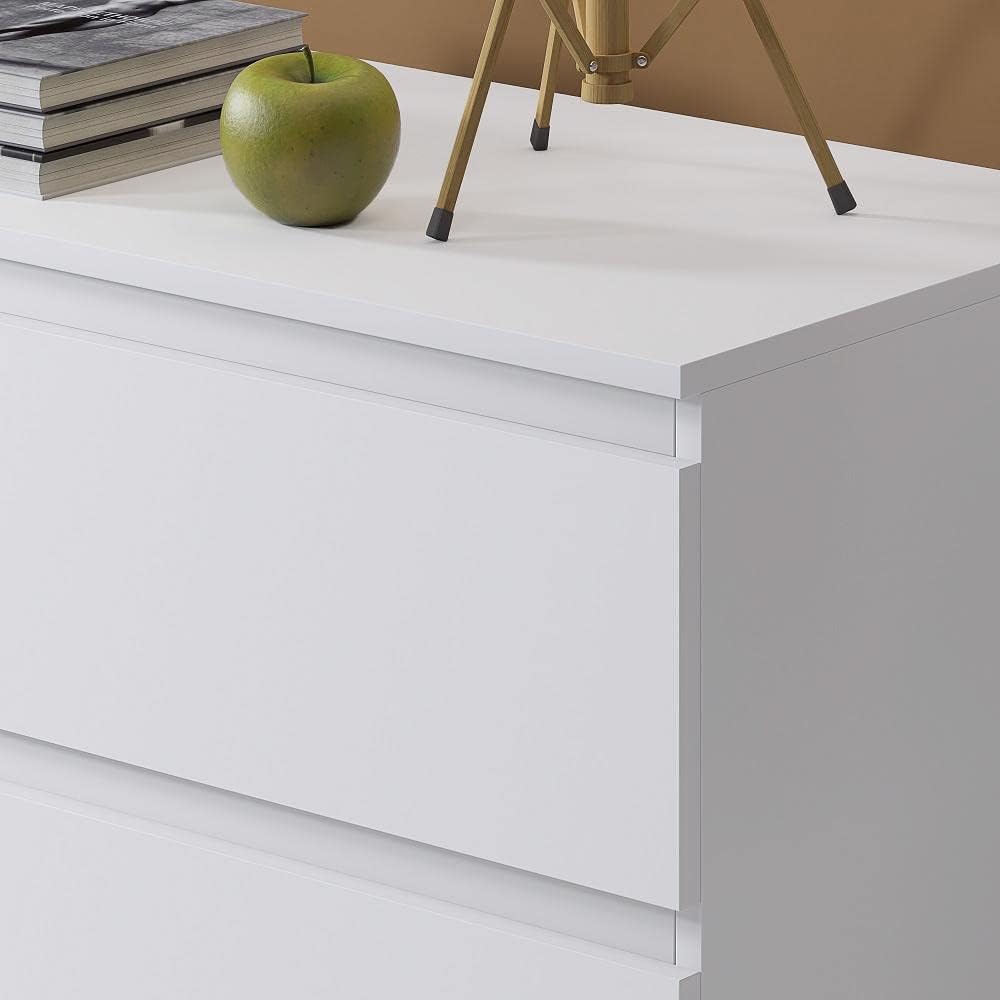 FWStyle Carlton 6 Drawer Wide 3+3 Chest Of Drawers - Matt White
