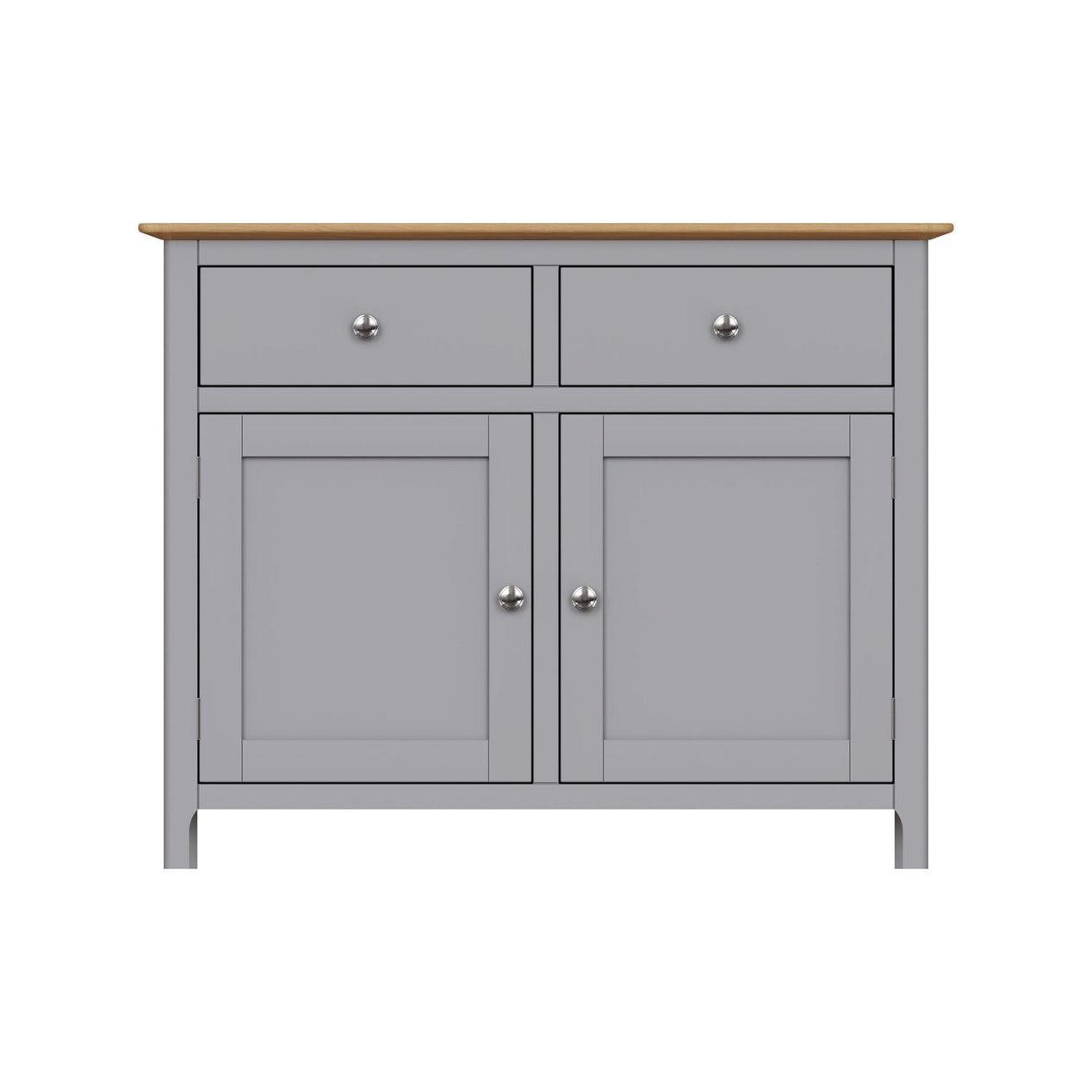 Taberno Oak 2 Door 2 Drawer Sideboard Dove Grey