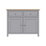 Taberno Oak 2 Door 2 Drawer Sideboard Dove Grey