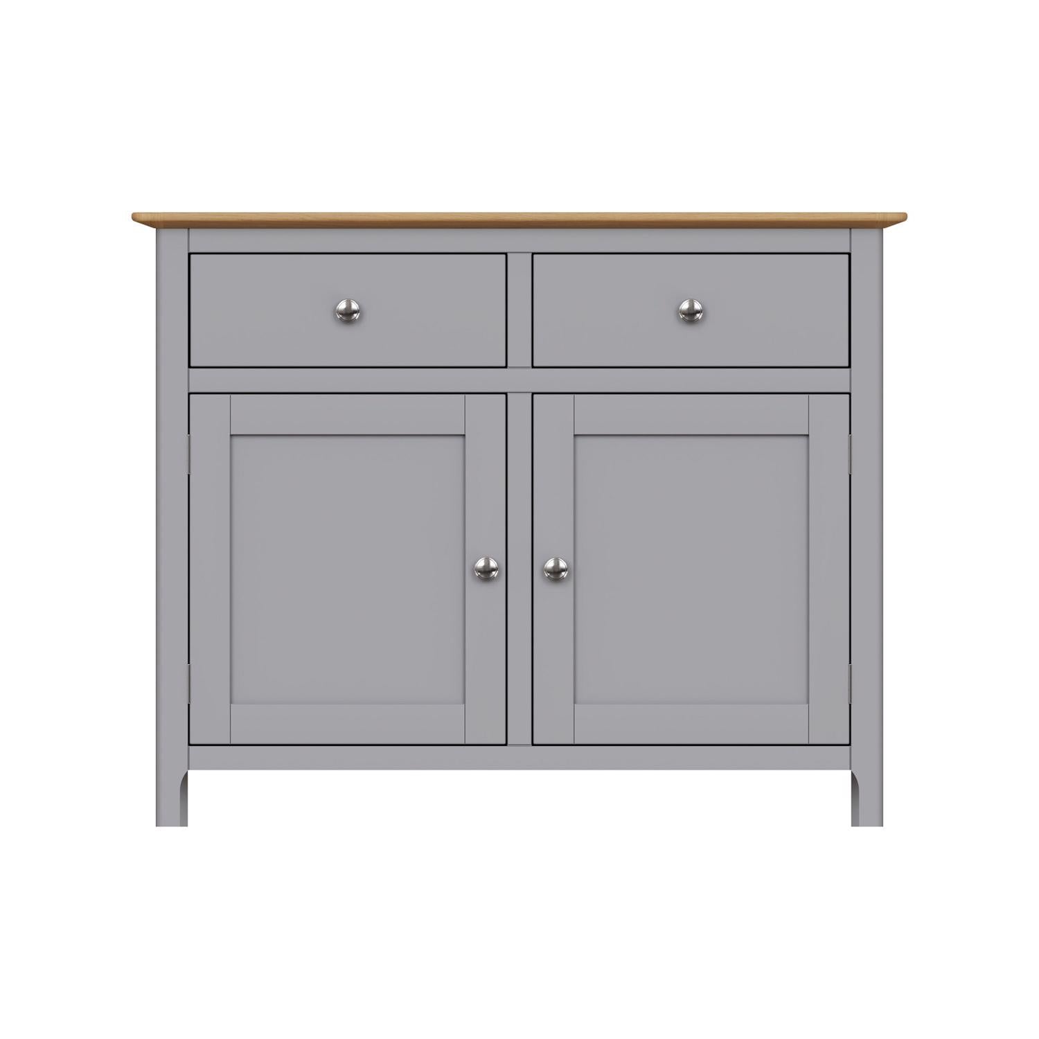 Taberno Oak 2 Door 2 Drawer Sideboard Dove Grey