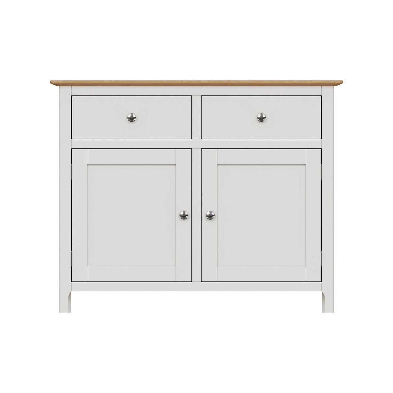 Taberno Oak 2 Door 2 Drawer Sideboard Linen White