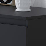 FWStyle Stora 8 Drawer Wide 4+4 Chest Of Drawers - Matt Black