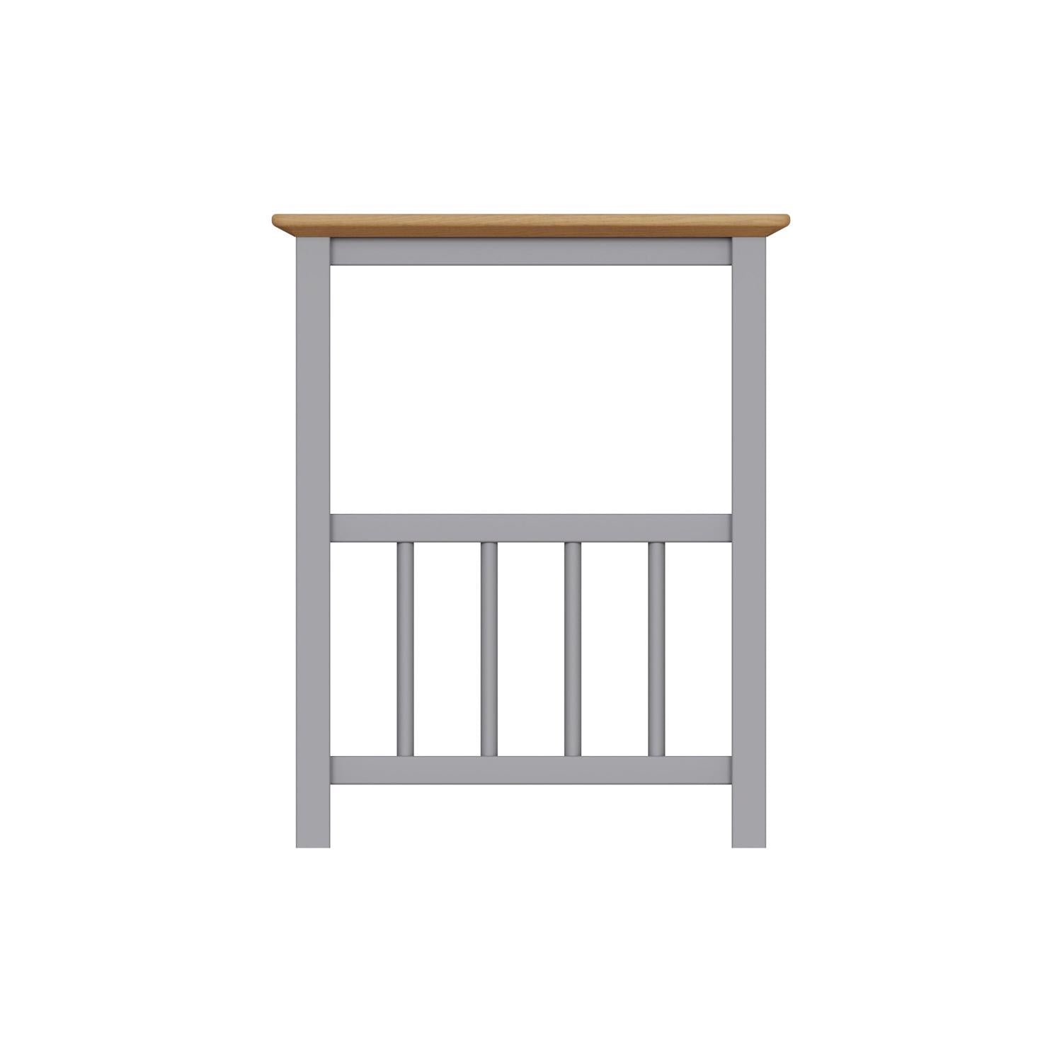 Taberno Oak Magazine Rack Turntable Stand Dove Grey