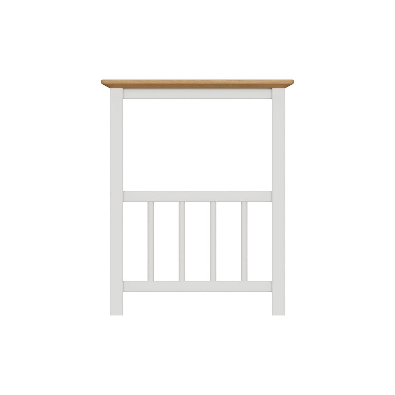 Taberno Oak Magazine Rack Turntable Stand Linen White