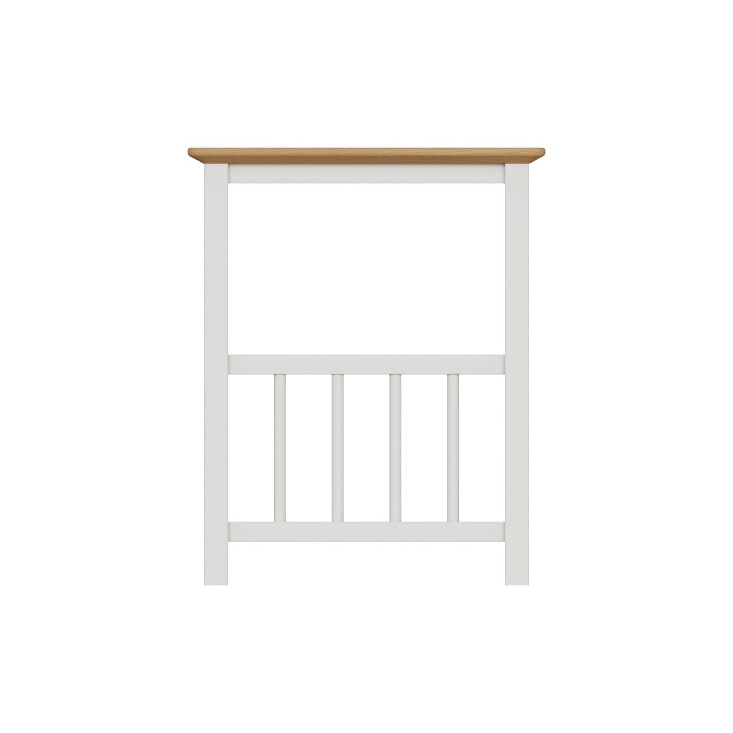 Taberno Oak Magazine Rack Turntable Stand Linen White