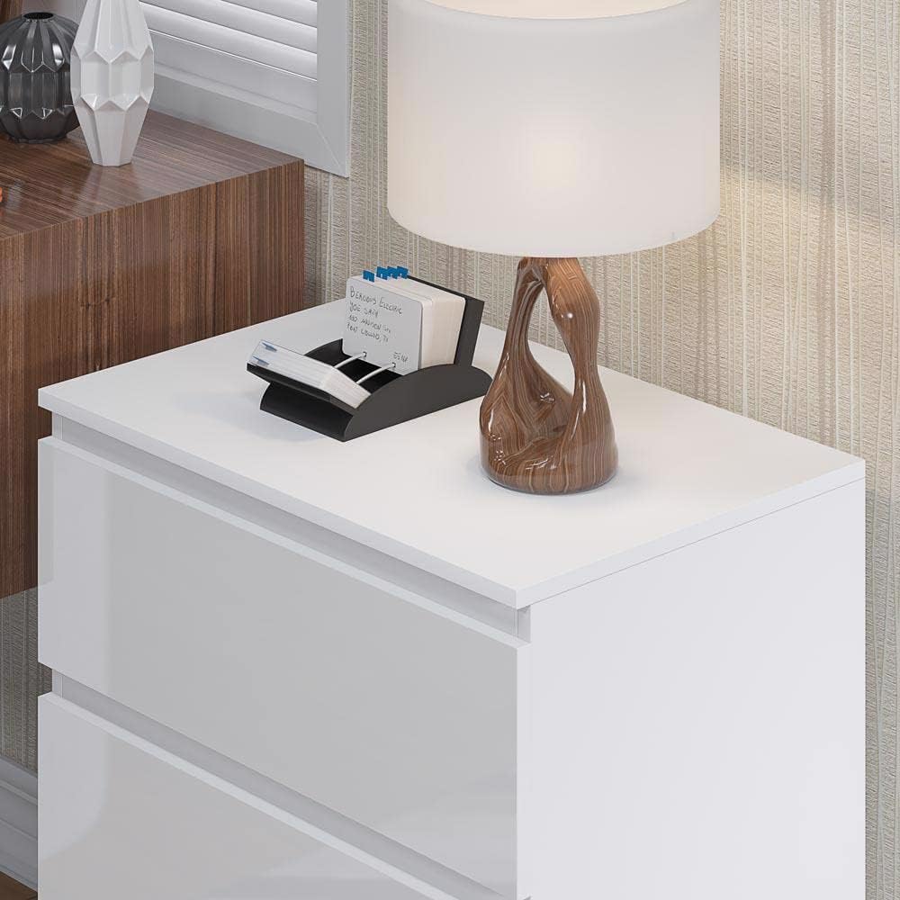 FWStyle Carlton 3 Drawer Chest Of Drawers - White Gloss Front