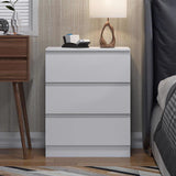 FWStyle Carlton 3 Drawer Chest Of Drawers - Matt White