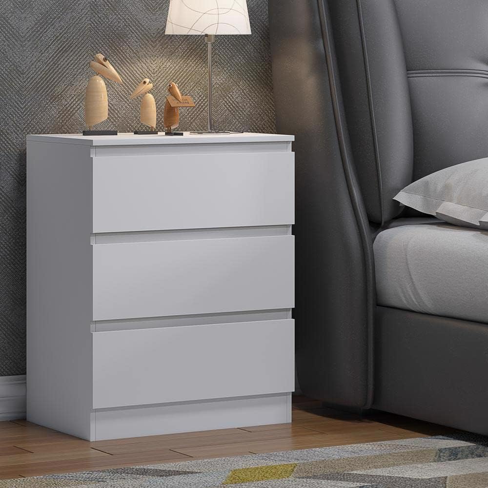 FWStyle Carlton 3 Drawer Chest Of Drawers - Matt White