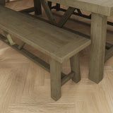 Saltash 1.4m Dining Bench - Solid Reclaimed Natural Pine