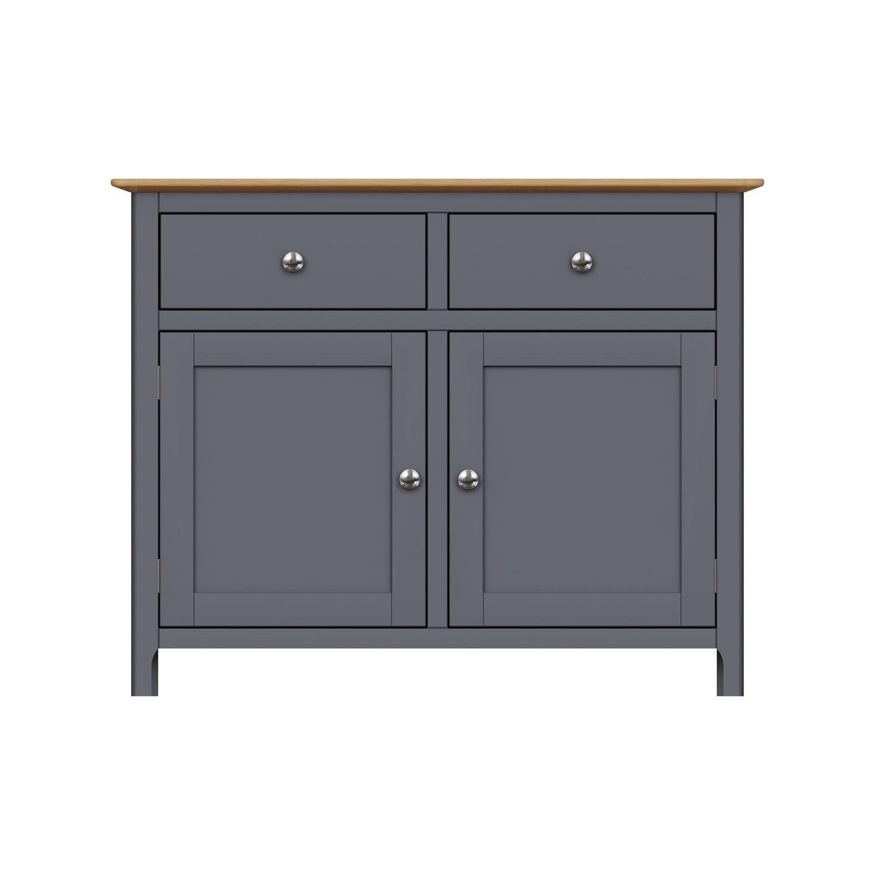 Taberno Oak 2 Door 2 Drawer Sideboard Graphite Blue