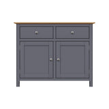 Taberno Oak 2 Door 2 Drawer Sideboard Graphite Blue