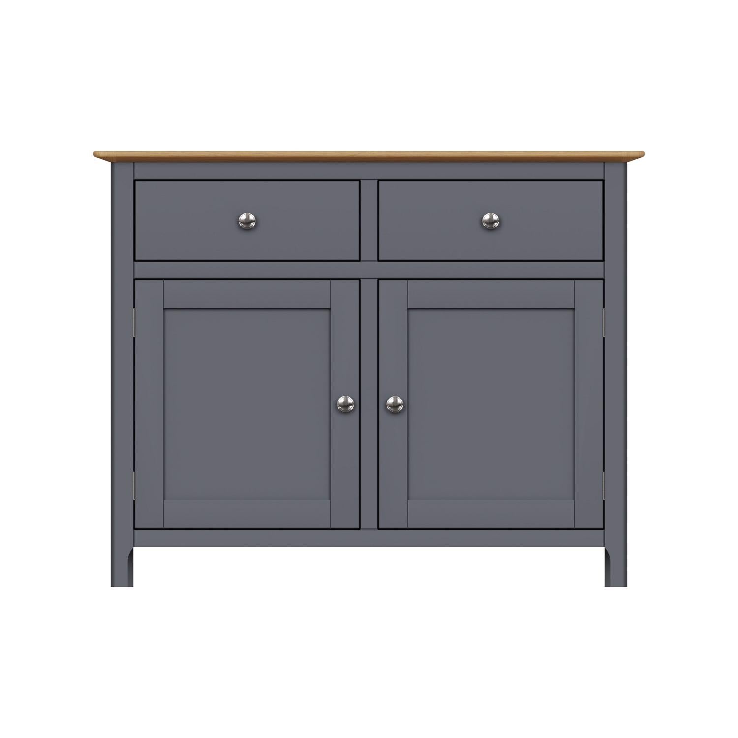 Taberno Oak 2 Door 2 Drawer Sideboard Graphite Blue