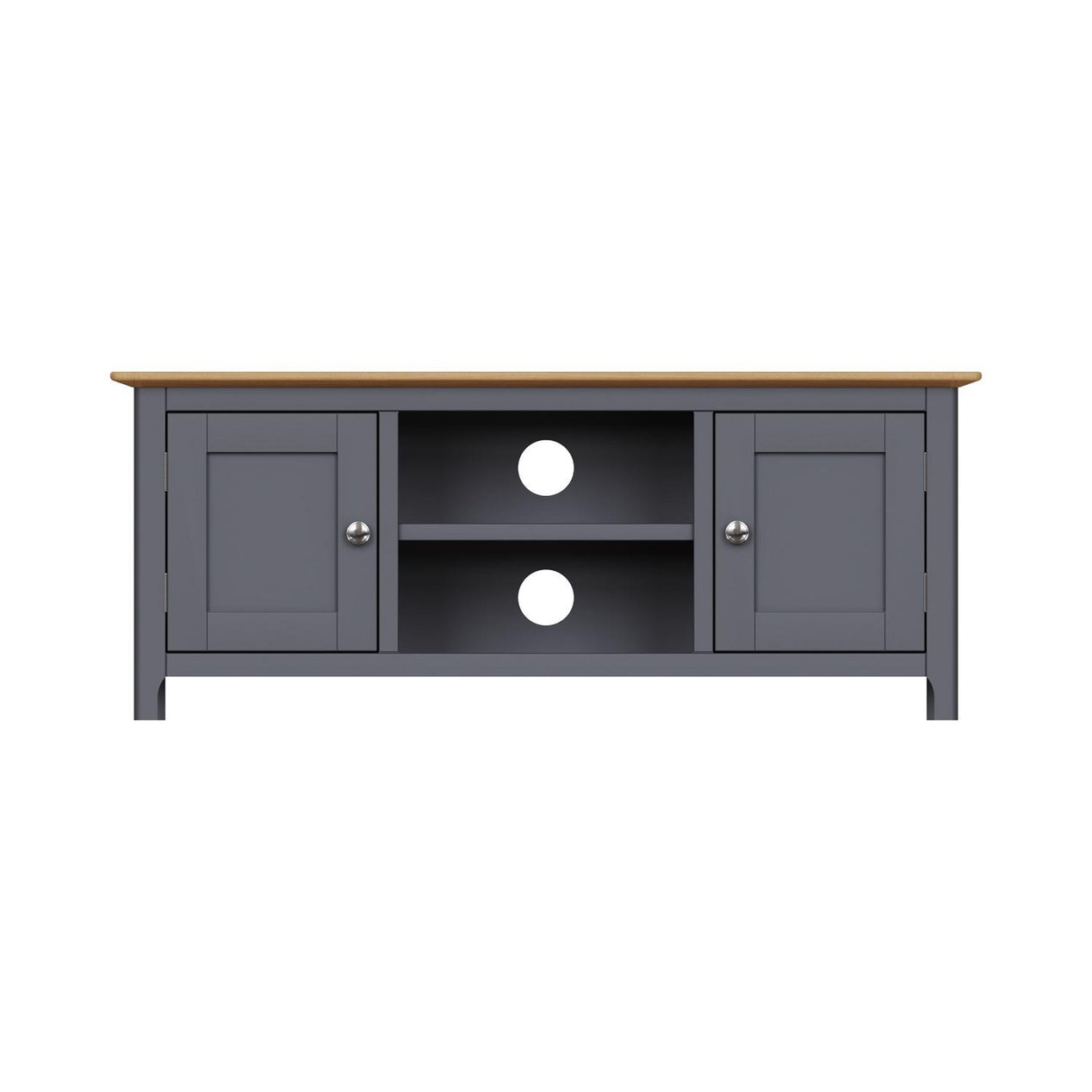 Taberno Oak 2 Door TV Unit Graphite Blue