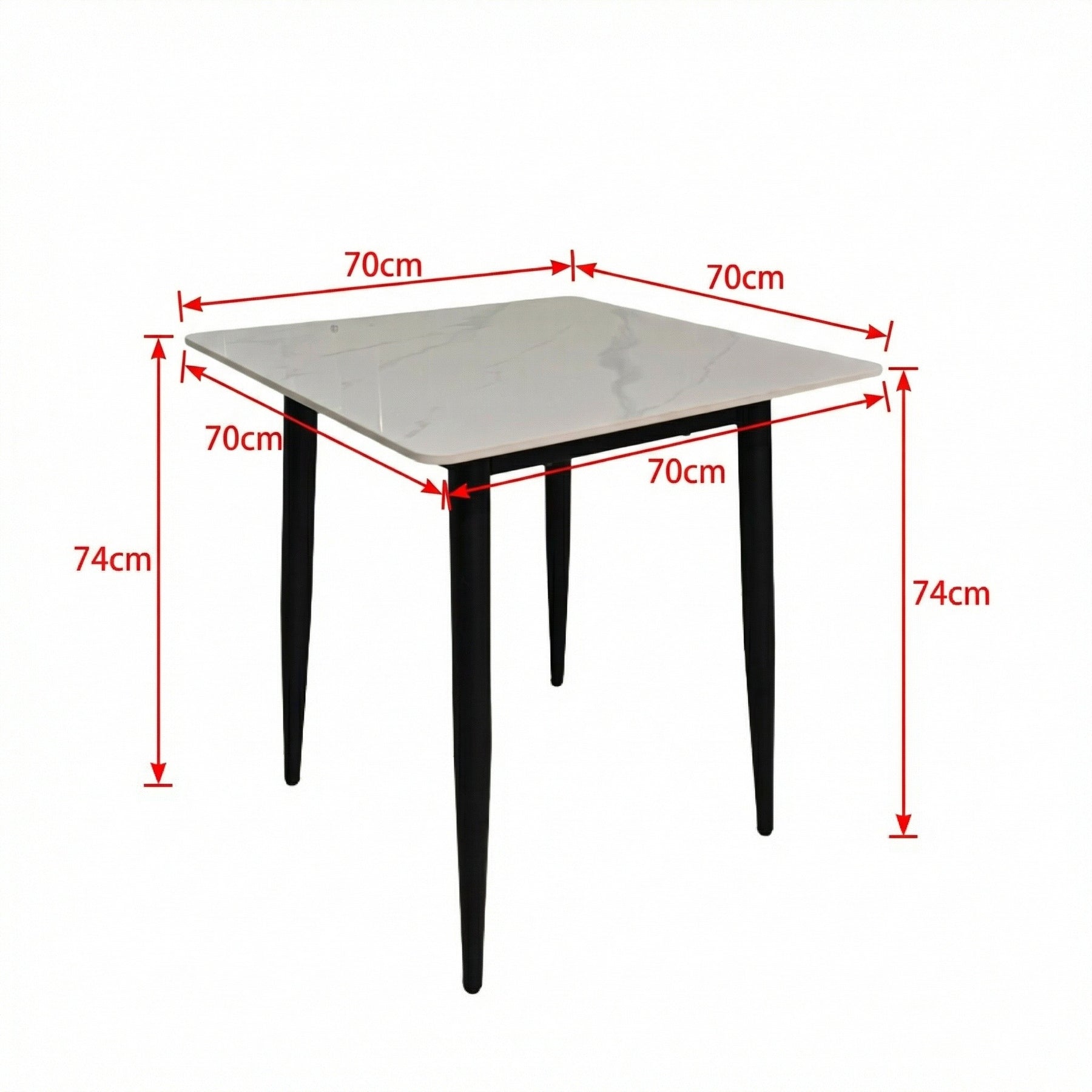Nova Cream Square Dining Set with 4 Esme Dark Brown Chairs