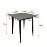 Nova Sintered Stone Dining Table 70x70cm - Grey Marble