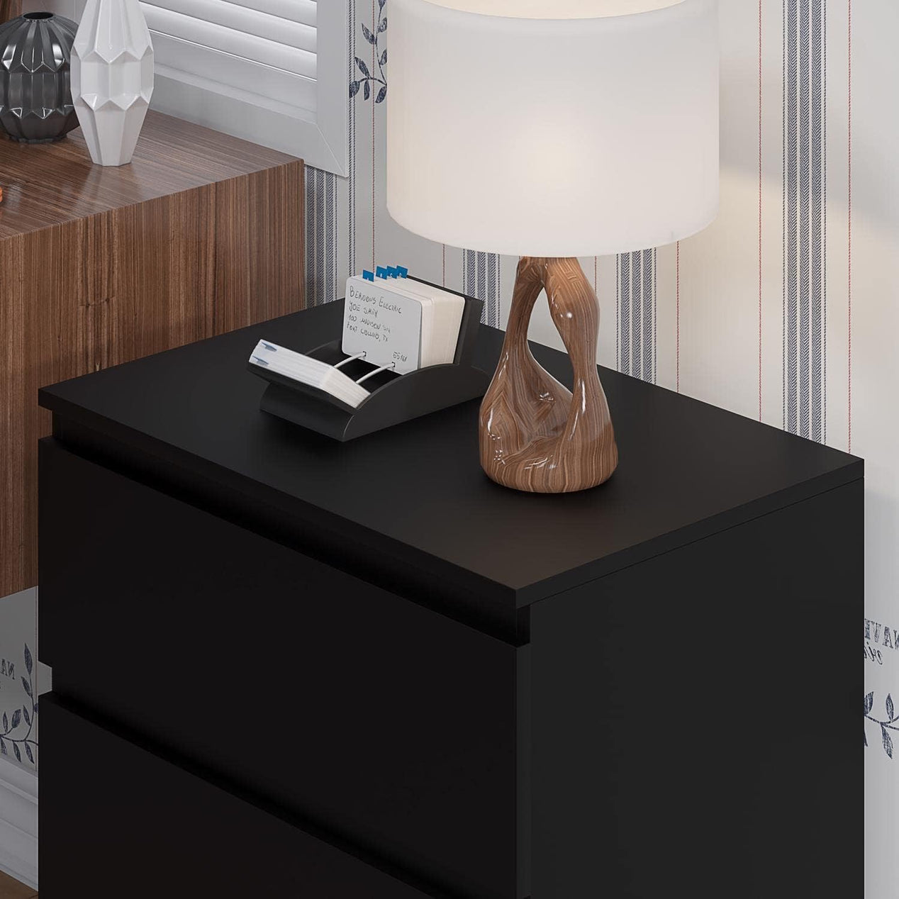 FWStyle Carlton 3 Drawer Chest Of Drawers - Matt Black