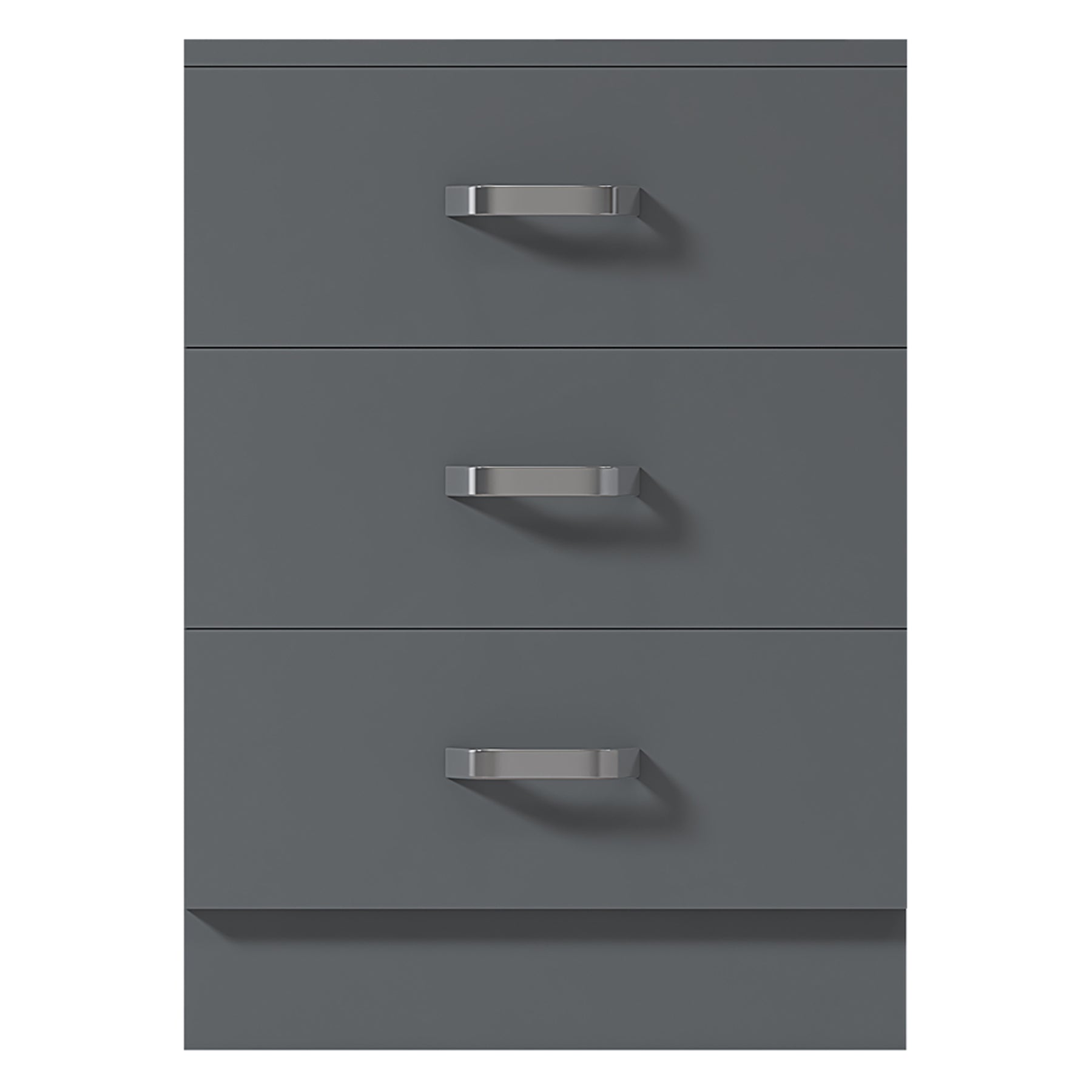 FWStyle Tunis 3 Drawer Bedside Chest Matt Grey