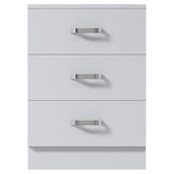 FWStyle Tunis 3 Drawer Bedside Chest Matt White